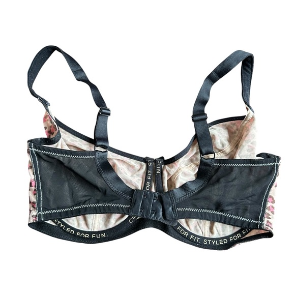 Cleo by Panache (9111) Della Unlined Mesh Leopard Print Balconette Bra 30GG 30J - Picture 5 of 11